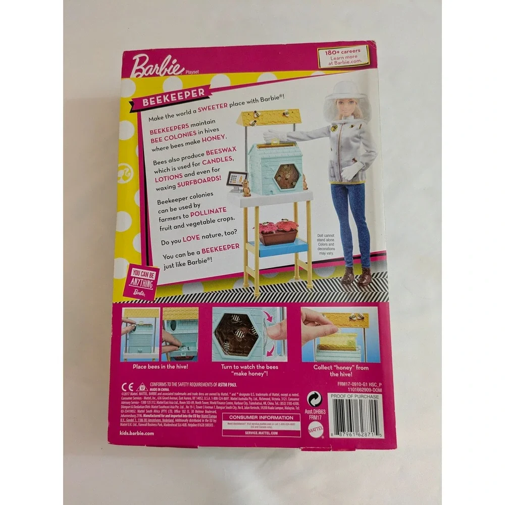 Barbie Beekeeper Career Doll Playset Beehive and Accessories NRFB STEM Collector